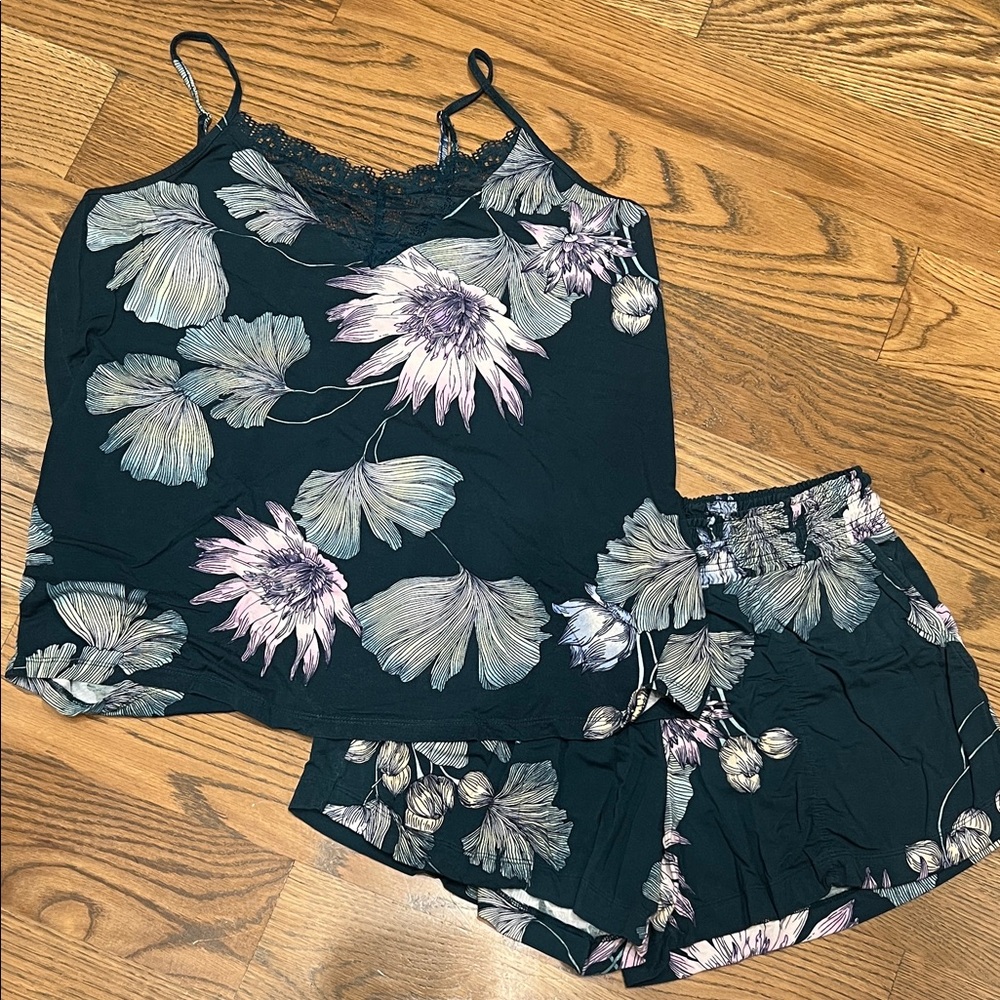 Soma Cool Nights Floral Pajama Short Set